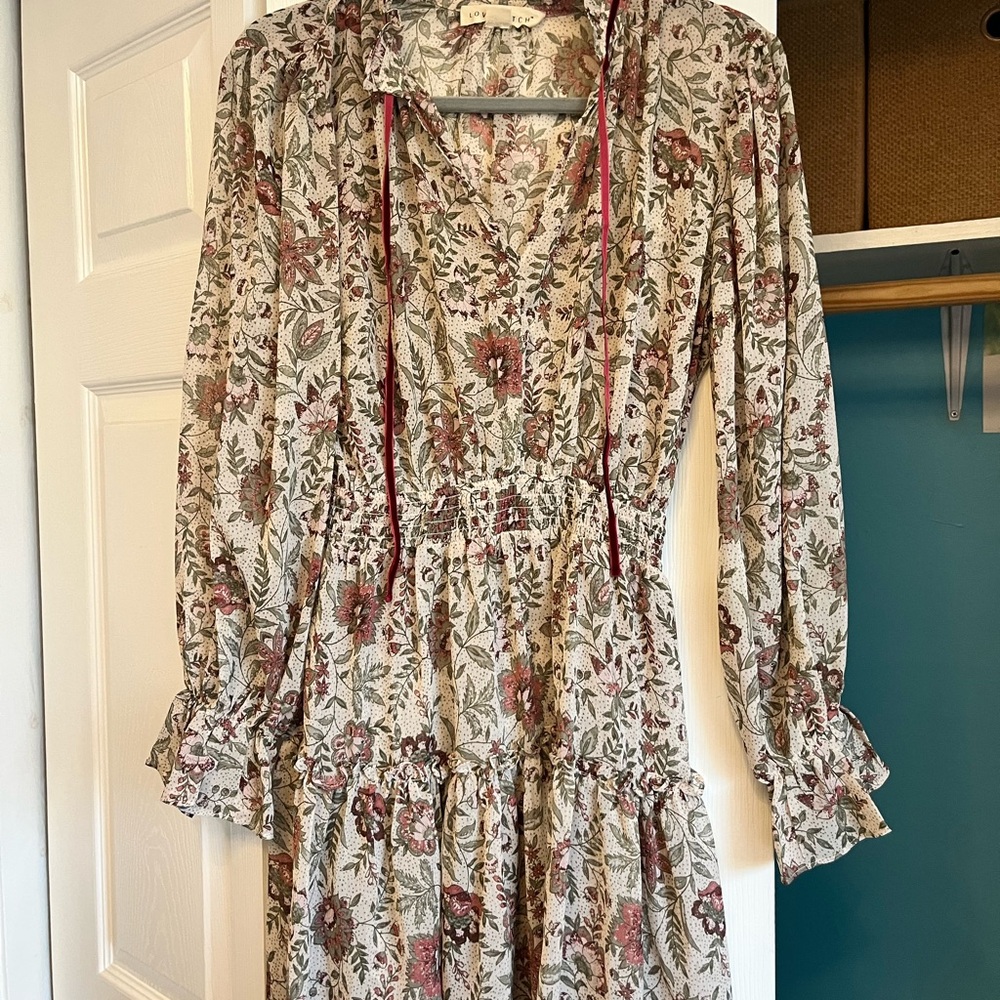 Love Stitch Multicolor Floral Long Sleeve Dress
